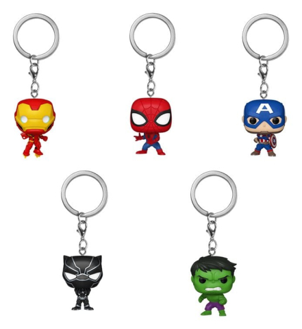 PRECOMENZI - Marvel Comics POP! Vinyl Keychains 4 cm Display (12)
