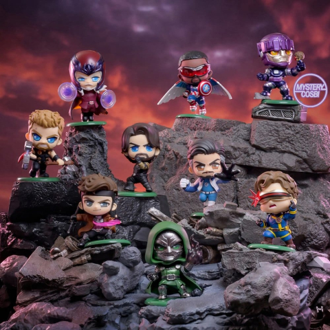PRECOMENZI - Marvel Cosbi Minifigures 11 cm Avengers: Doomsday Blind Box Display (8)