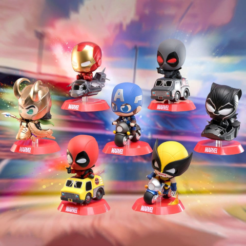 Collectibles - Marvel Cosbi Rider Mini Figures 9 cm Blind Box Display (8)