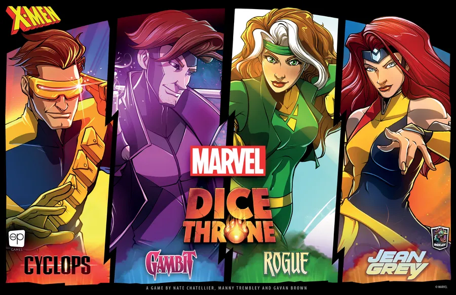 Board Games - Marvel Dice Throne: X-Men – Cyclops v. Gambit v. Rogue v. Jean Grey