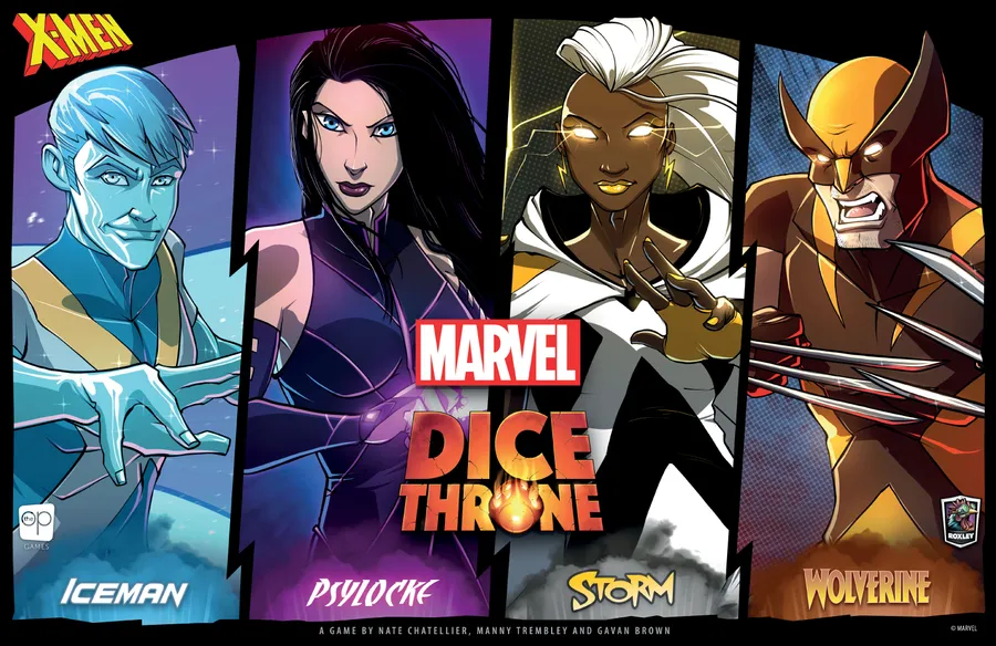 Board Games - Marvel Dice Throne: X-Men – Iceman vs Psylocke vs Storm vs Wolverine