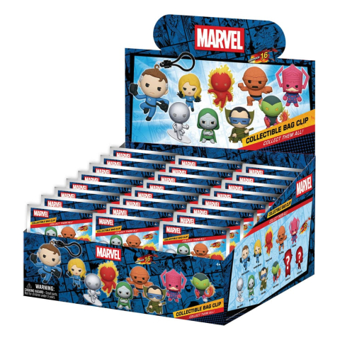 Marvel - Fantastic Four Classic 3D PVC Bag Clips Series 1 Blind Bag Display (24) [2]