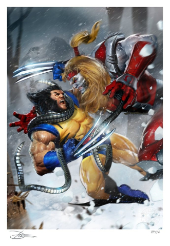 Marvel Fine Art Print Wolverine vs Omega Red 46 x 61 cm - unframed [5]
