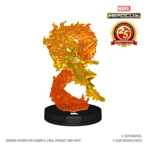Games - Marvel HeroClix: 25th Anniversary Figure Human Torch 5 cm