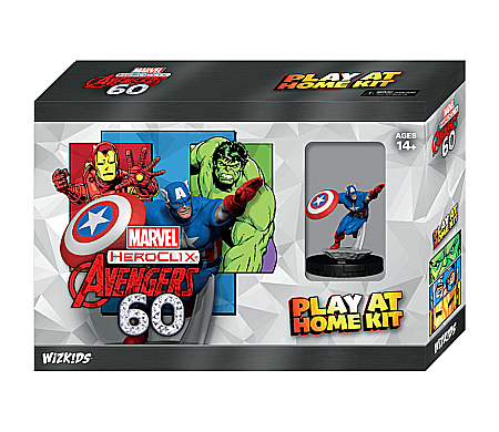 Board Games - Marvel HeroClix: Avengers 60th Anniversary Play at Home Kit Captain America