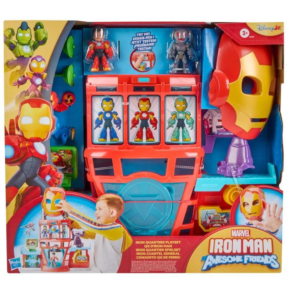 Jocuri si jucarii - Marvel Iron Man Iron Quarters - Set de Joaca Interactiv