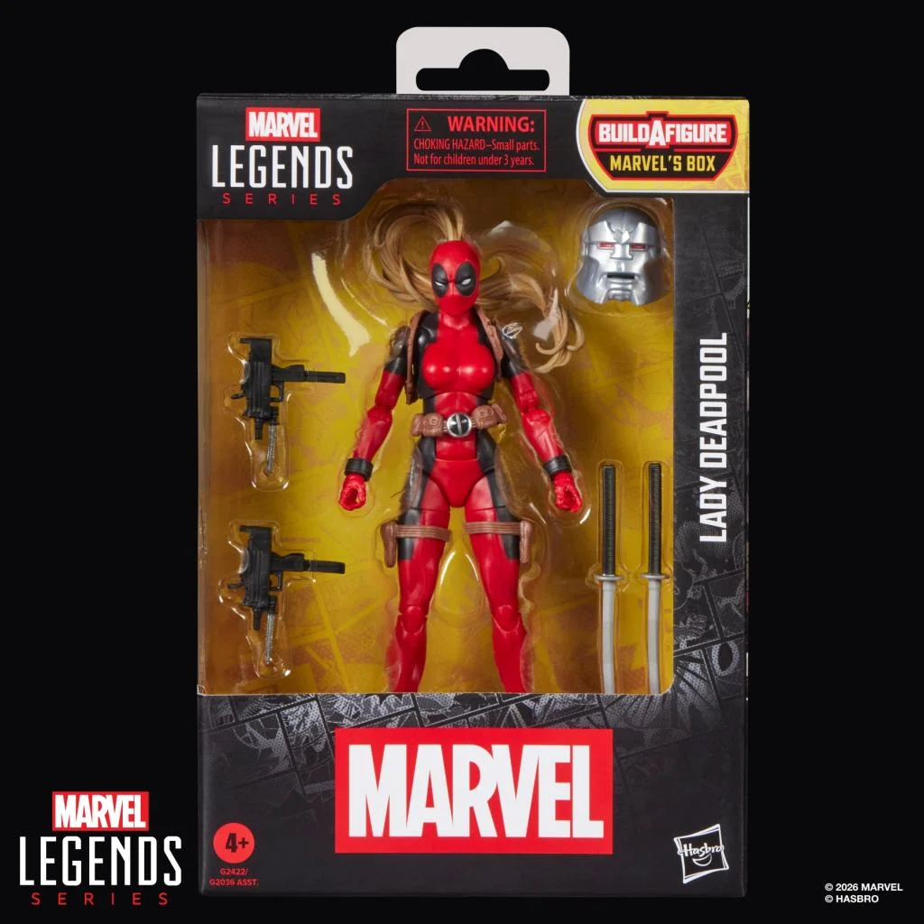 Figurine - Marvel Legends Lady Deadpool 15 cm - Figurina Hasbro BAF Marvel's Box
