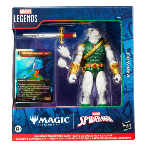 PRECOMENZI - Marvel Legends Magic: The Gathering Action Figure Man-Wolf (plus Exclusive Foil Card) 15 cm