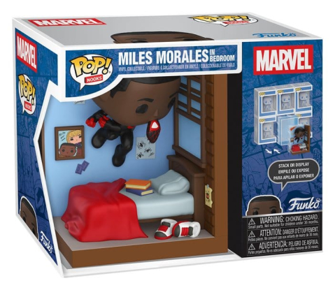PRECOMENZI - Marvel POP! Nooks Vinyl Diorama Miles in Bedroom 16 cm