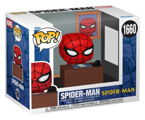 PRECOMENZI - Marvel POP! Premium Vinyl Figure Meme- Spider-Man w/Desk 9 cm