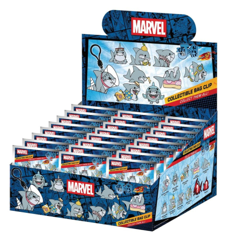 PRECOMENZI - Marvel Rivals 3D Foam Bag Clips Jeff the Land Shark Series 17 Display (24)