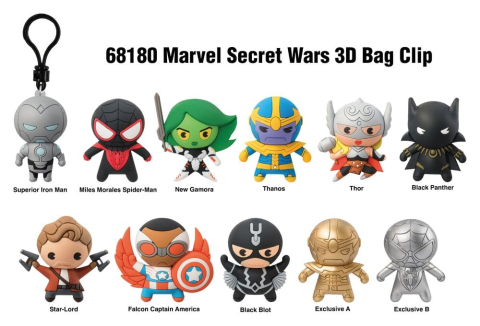 Fashion & Accessories - Marvel Secret Wars 3D PVC Bag Clips Series 1 Blind Bag Display (24)