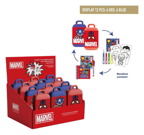 Casa si Cadouri - Marvel Stationery Set Spider-Man & Captain America Blind Box Display (12)