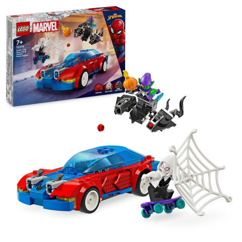 LEGO - Masina de curse a Omului Paianjen si Venom Green Goblin