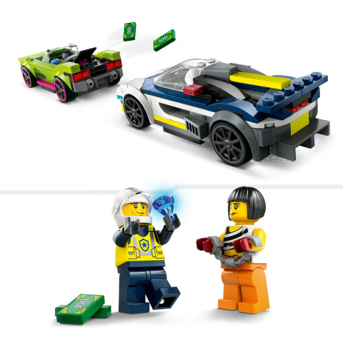 LEGO City Urmarire cu masina de politie si masina puternica 60415 [8]