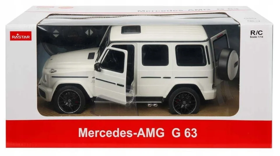 Jocuri si jucarii - Masina RC Mercedes-Benz G63 Alb 1:14 Rastar 2.4GHz cu lumini