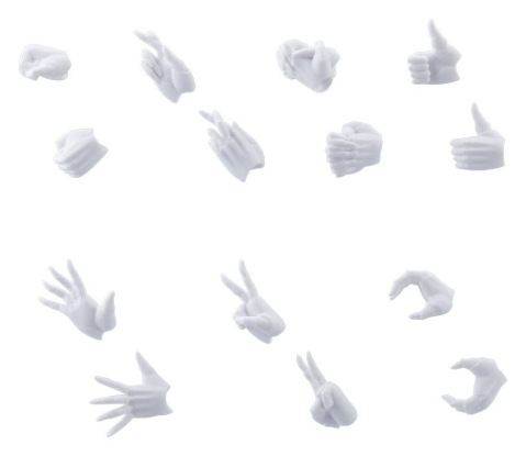 PRECOMENZI - Megalomaria Unlimited Universe Model Kit Accessory Set Ex Hand Unit Female Type A WHITE Ver.