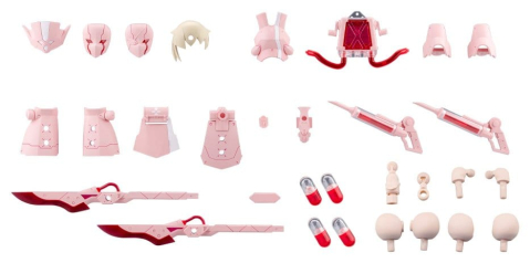PRECOMENZI - Megalomaria Unlimited Universe Plastic Model Kit Accessory Set Metamorphose Unit Exarmor Pink Nurse