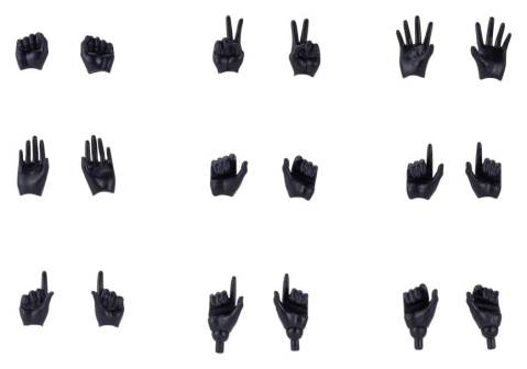 Megami Device M.S.G. Plastic Model Kit 1/1 09 Hand Set Skin Color Black [1]