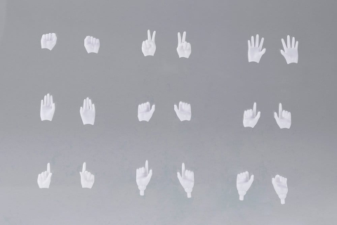 PRECOMENZI - Megami Device M.S.G. Plastic Model Kit 1/1 09 Hand Set Skin Color White