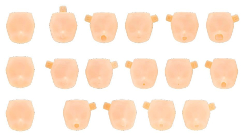PRECOMENZI - Megami Device M.S.G. Plastic Model Kit 1/1 10 Face Set Puni Mofu 01 Skin Color D