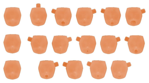 PRECOMENZI - Megami Device M.S.G. Plastic Model Kit 1/1 10 Face Set Puni Mofu 01 Skin Color E
