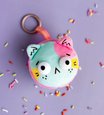Meowcaron Plush Bag Charm Scared 7 cm [4]