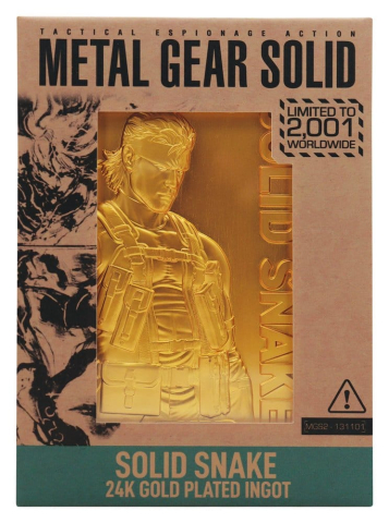 Metal Gear Solid 2 Ingot Snake 24k Gold Plated Limited Edition [3]