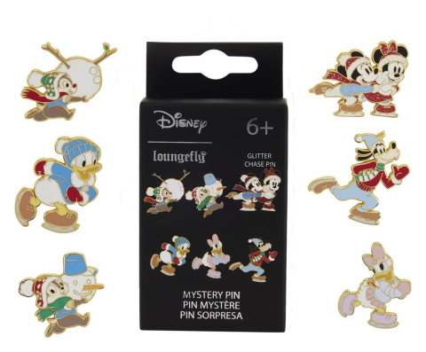 Mickey & Friends by Loungefly Enamel Pins Winter Activities Blind Display (12) [5]
