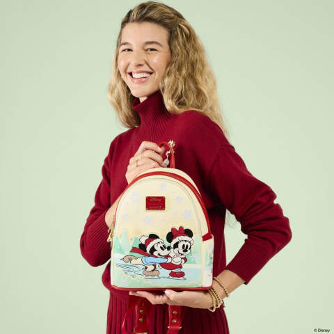 Mickey & Friends by Loungefly Mini Backpack with Headband Holder Ice Skating [0]