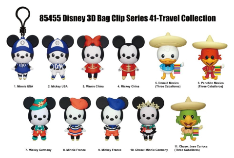 Fashion & Accessories - Mickey & Minnie Around the World 3D PVC Bag Clips Series 1 Blind Bag Display (24)