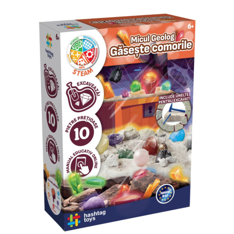 Noutati - Micul Geolog - Set Educativ STEM cu Pietre Pretioase