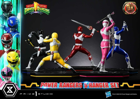 Mighty Morphin Power Rangers Premium Masterline Set of 5 Statues 1/4 Deluxe Bonus Version 62 cm [12]