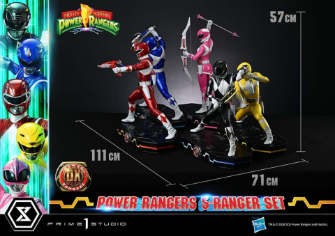 Mighty Morphin Power Rangers Premium Masterline Set of 5 Statues 1/4 Deluxe Bonus Version 62 cm [8]
