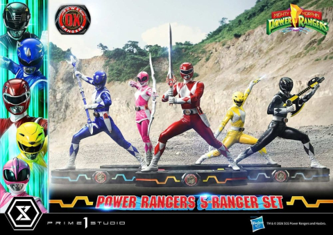 PRECOMENZI - Mighty Morphin Power Rangers Premium Masterline Set of 5 Statues 1/4 Deluxe Version 62 cm