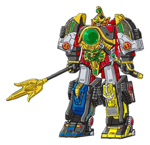 PRECOMENZI - Mighty Morphin Power Rangers Thunder Megazord with Mega Power Sword Action Figure 28 cm