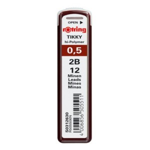 Creioane colorate, negre si accesorii - MINA CREION ROTRING 0.5 2B