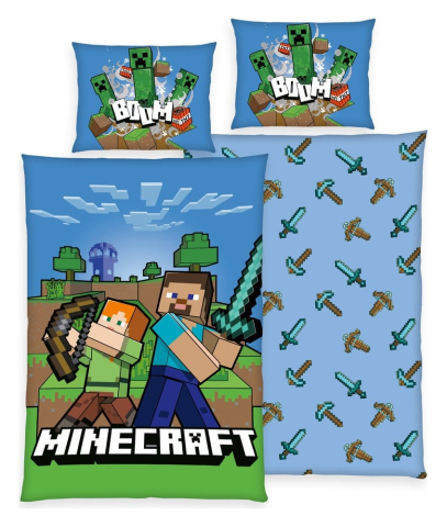 PRECOMENZI - Minecraft Bed Linen Boom 135 x 200 cm