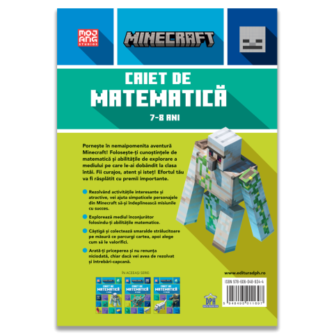 Minecraft Caiet de matematica 7-8 ani – Exercitii prin joc [1]