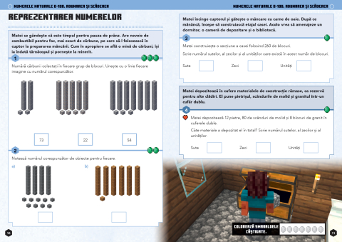 Minecraft Caiet de matematica 8-9 ani – Exercitii prin joc [2]