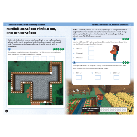 Minecraft Caiet de matematica 8-9 ani – Exercitii prin joc [3]