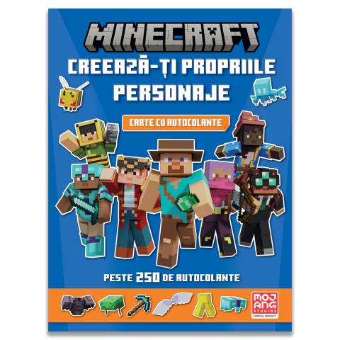 Noutati - Minecraft Creeaza-ti propriile personaje – Carte cu autocolante 8+