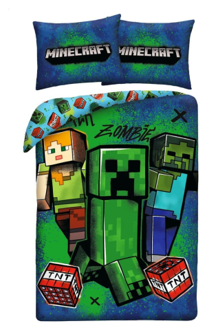 PRECOMENZI - Minecraft Duvet Set Ver. 10 140 x 200 cm / 70 x 90 cm