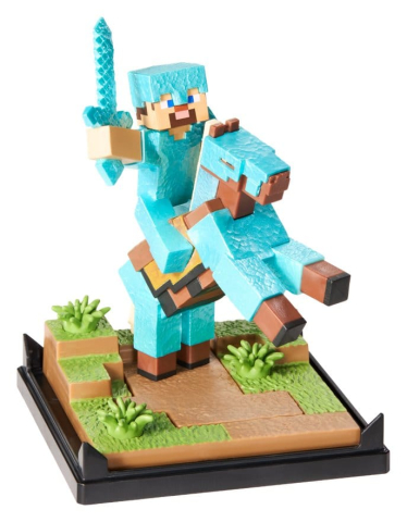 Minecraft Figure Diorama Diamond Armor Steve and Horse 18 cm [1]