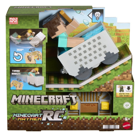 Noutati - Minecraft RC Steve in Minecart Mattel - Masinuta cu Telecomanda