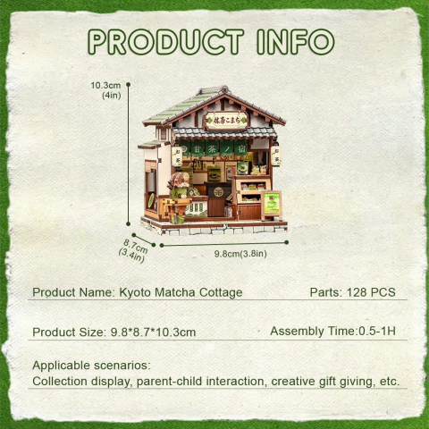 Miniature House Model Kit Kyoto Matcha Cottage 11 x 9 cm [1]