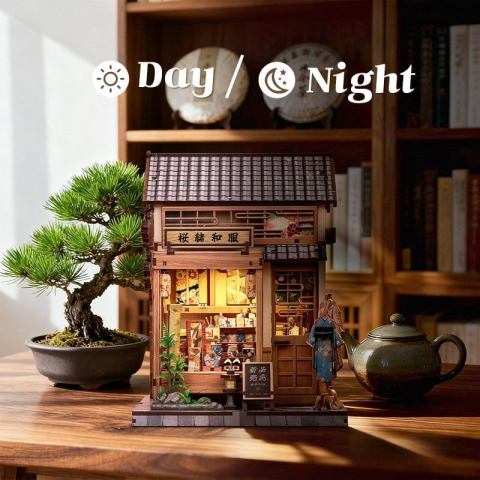 Miniature House Model Kit Sakura O Kimono Shop 19 x 14 cm [23]