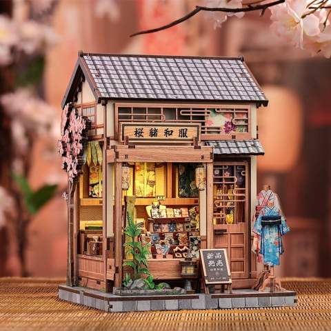 Miniature House Model Kit Sakura O Kimono Shop 19 x 14 cm [1]