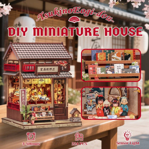 Miniature House Model Kit Tsukino Eogi-dou 19 x 14 cm [10]
