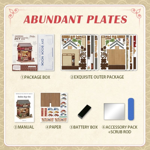 Miniature House Model Kit Tsukino Eogi-dou 19 x 14 cm [7]